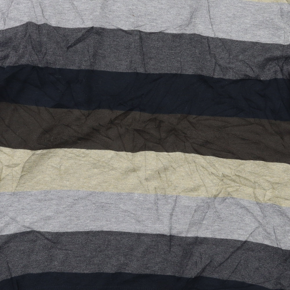 DKNY Mens Multicoloured Striped  Pullover Jumper Size L