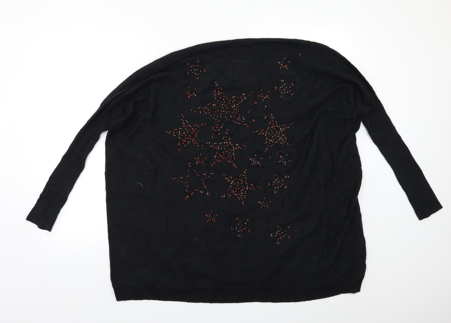 Version Feminin Womens Black   Pullover Jumper Size XL