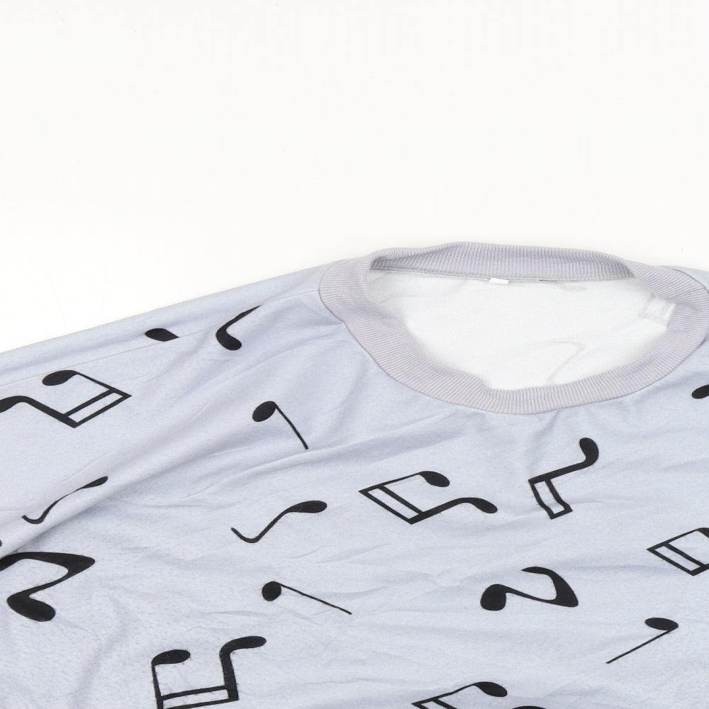 Preworn Womens Grey   Pullover Jumper Size 2XL  - Music Notes