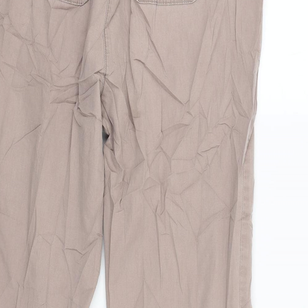 M&S Womens Beige   Cargo Trousers Size 16 L29 in