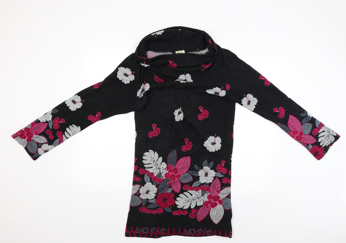 Quetzal Womens Black   Pullover Jumper Size M