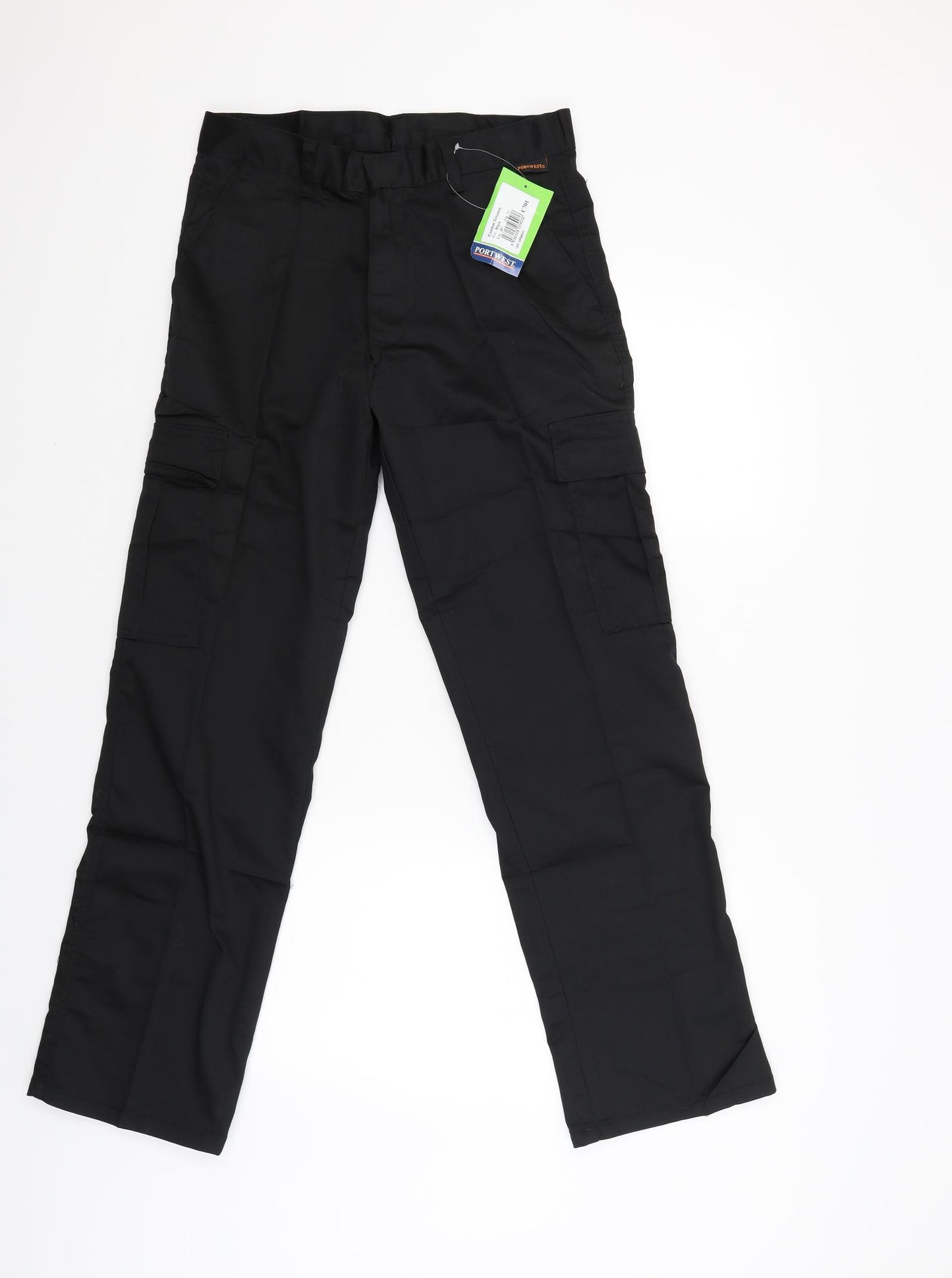 Portwest Mens Black   Cargo Trousers Size 30 L30 in