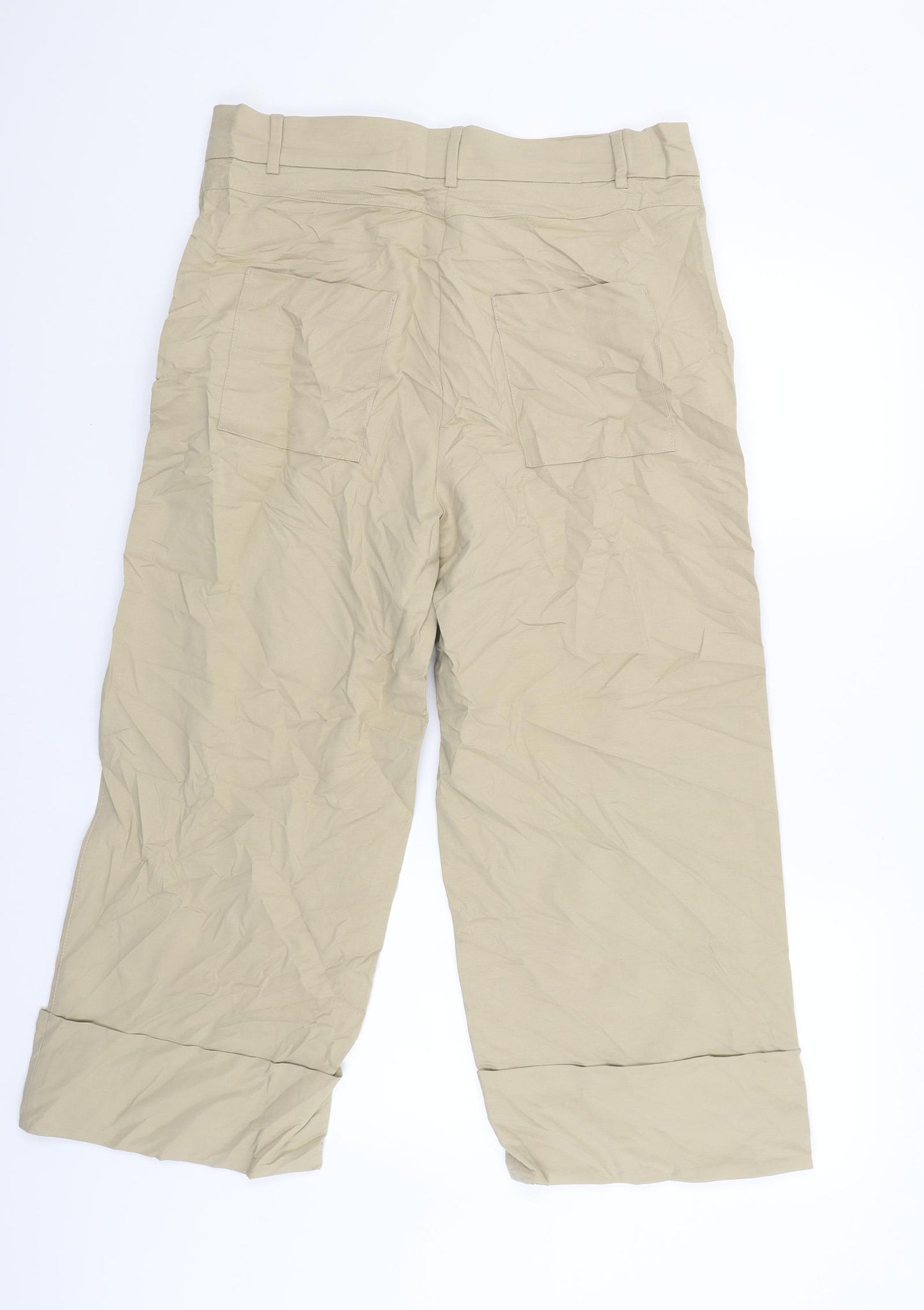 M&S Womens Beige   Cargo Trousers Size 16 L24 in