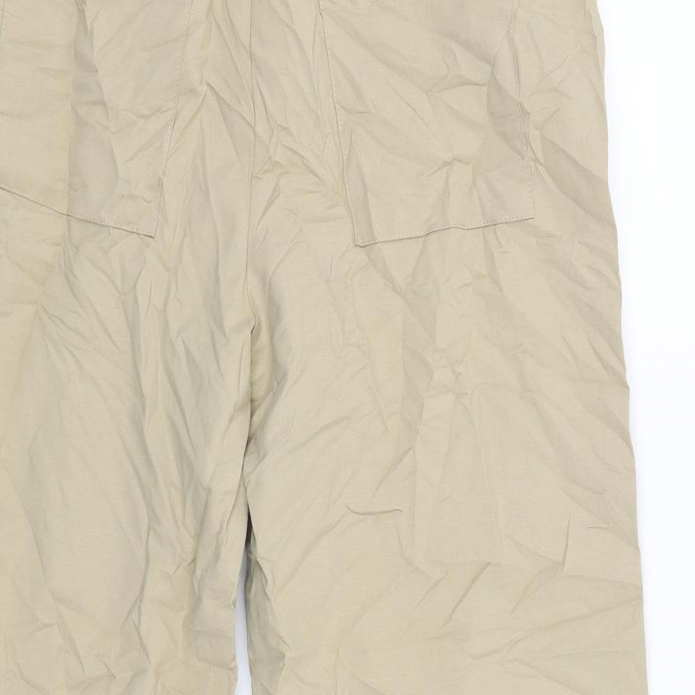 M&S Womens Beige   Cargo Trousers Size 16 L24 in