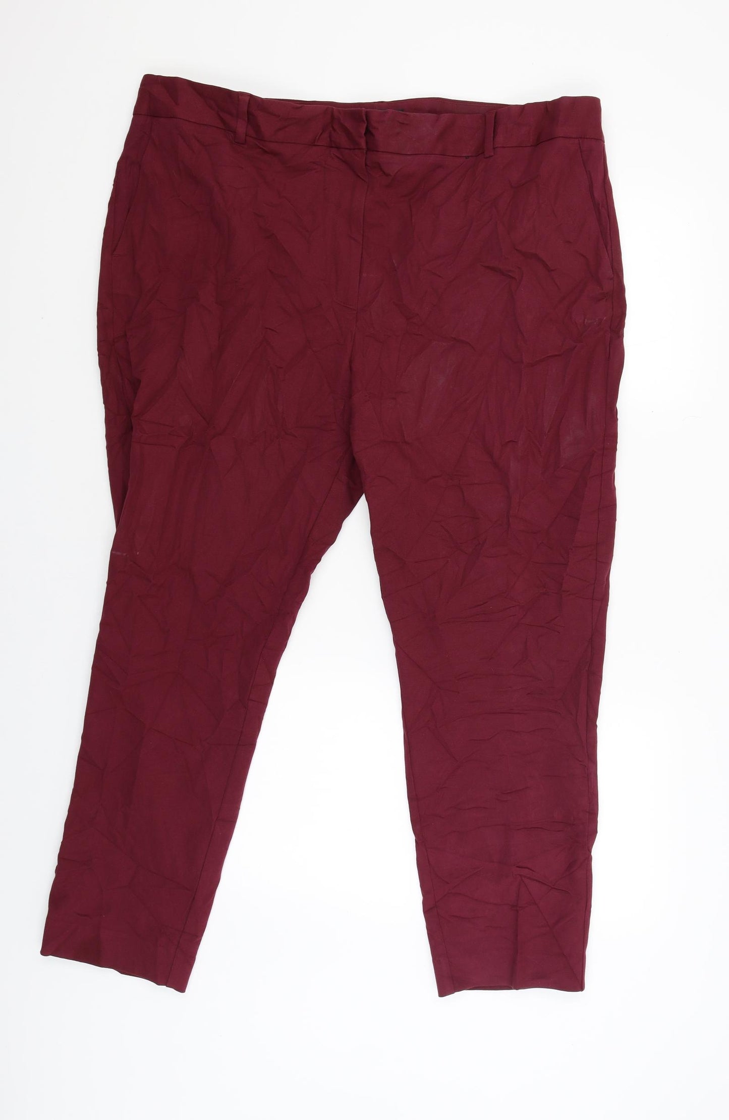 Autograph Womens Red   Trousers  Size 22 L28 in