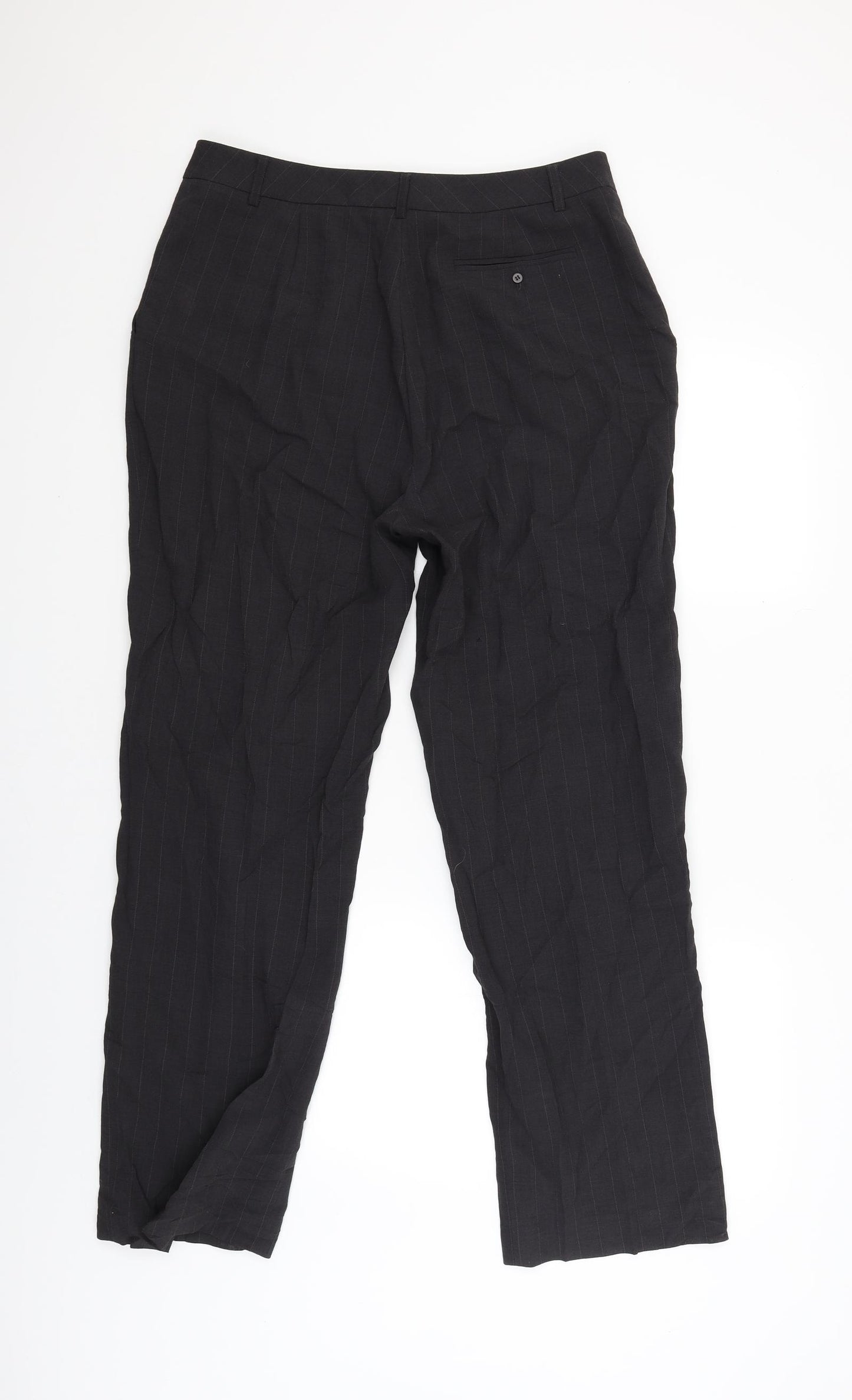 Linea Womens Grey Striped  Trousers  Size 14 L29 in