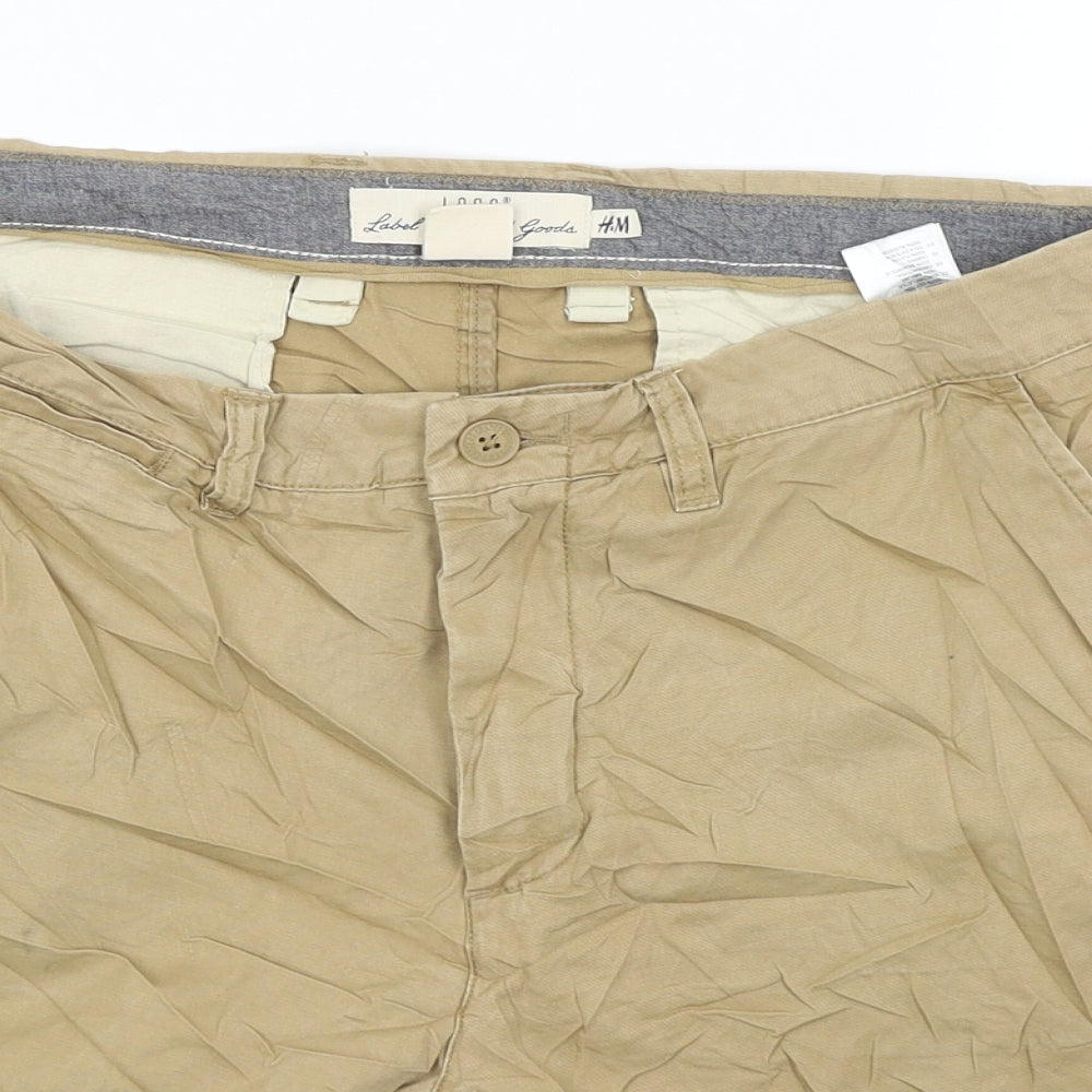 H&M Womens Beige   Cargo Shorts Size 6