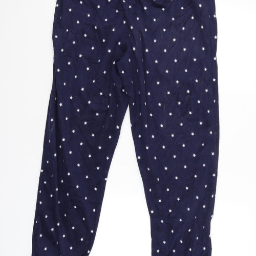 M&S Womens Blue Solid  Babydoll Pyjama Pants Size 14