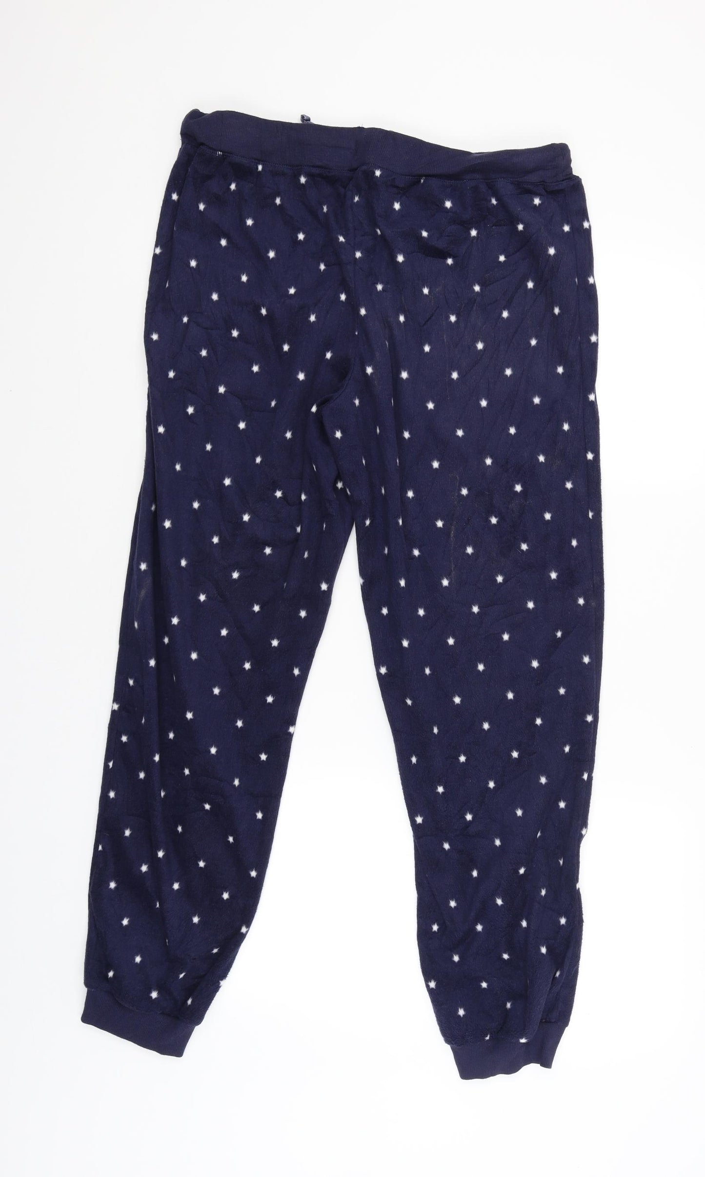 M&S Womens Blue Solid  Babydoll Pyjama Pants Size 14