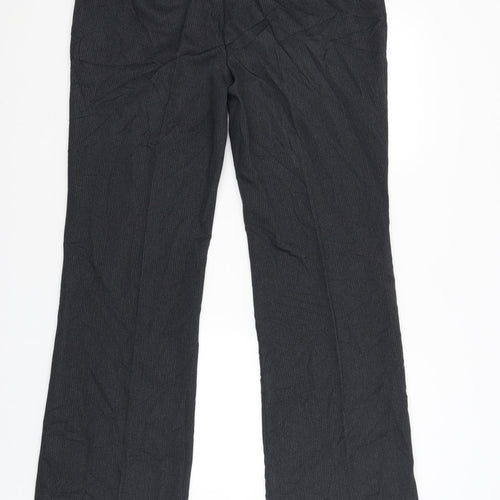 F&F Womens Grey Striped  Trouser Suit Suit Trousers Size 16 L31 in