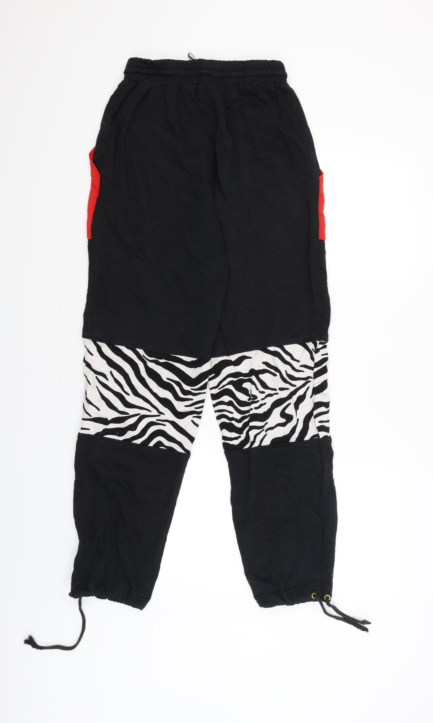 Mondi Sports Womens Black Animal Print  Jogger Trousers Size 36 L28 in