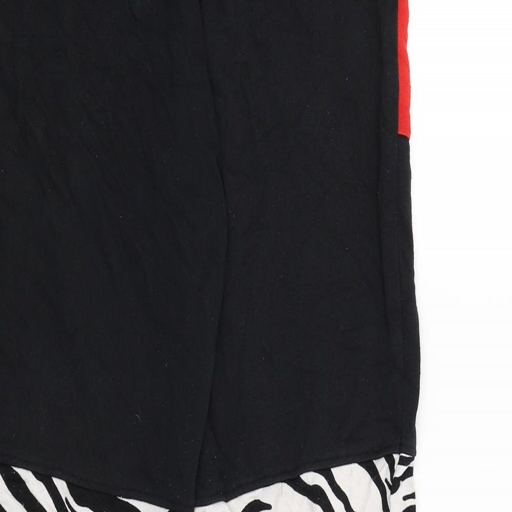 Mondi Sports Womens Black Animal Print  Jogger Trousers Size 36 L28 in