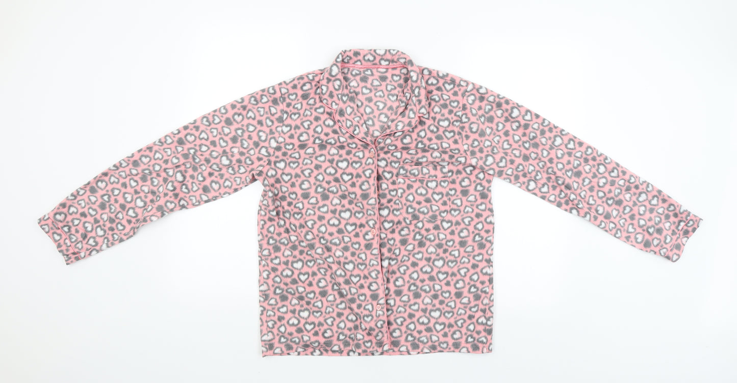 George Womens Pink Solid  Babydoll Pyjama Top Size 12