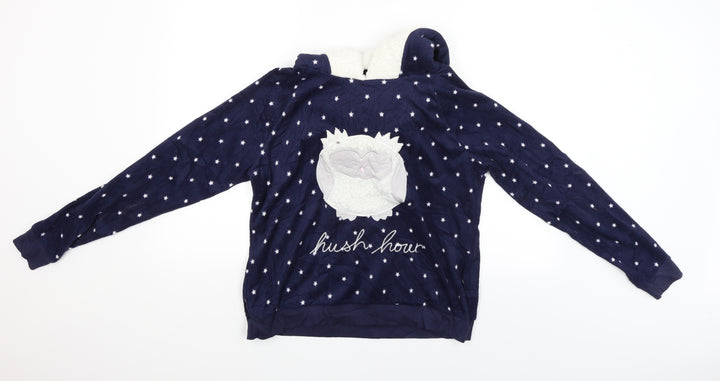 M&S Womens Blue Pullover Hoodie Size 14