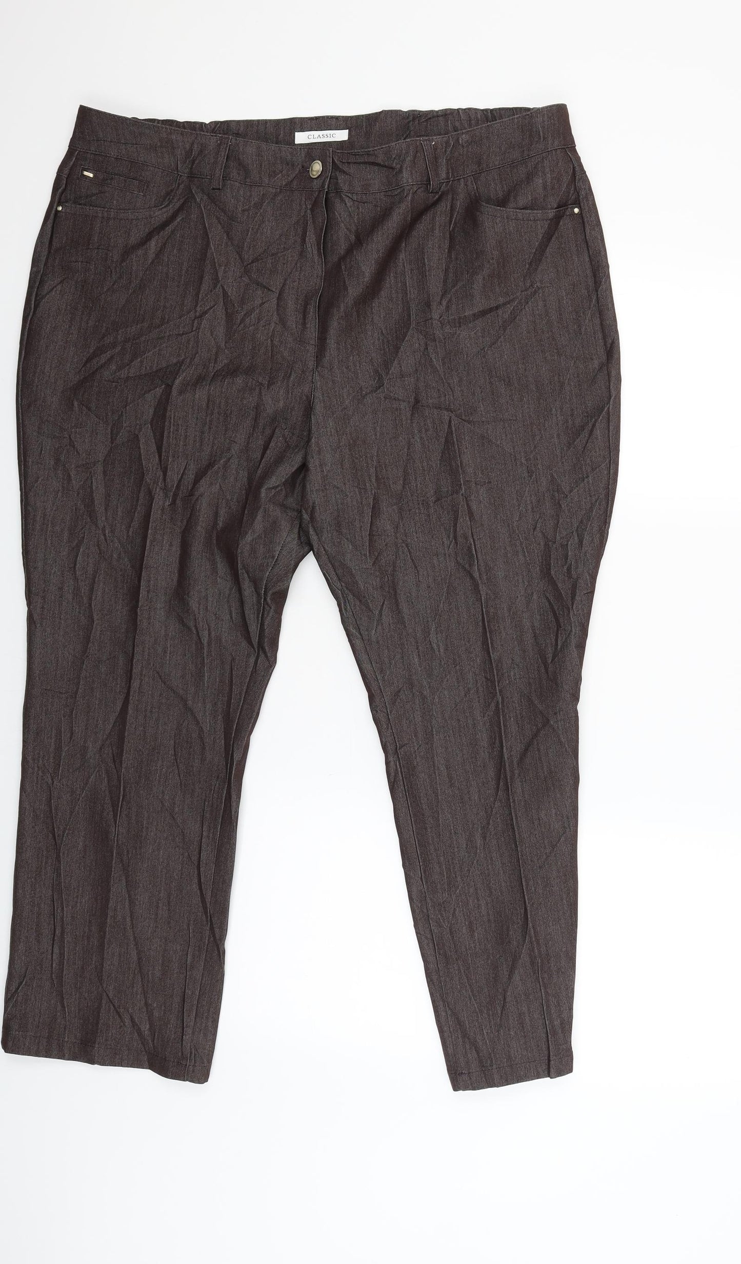 Classic Womens Brown   Trousers  Size 18 L27 in