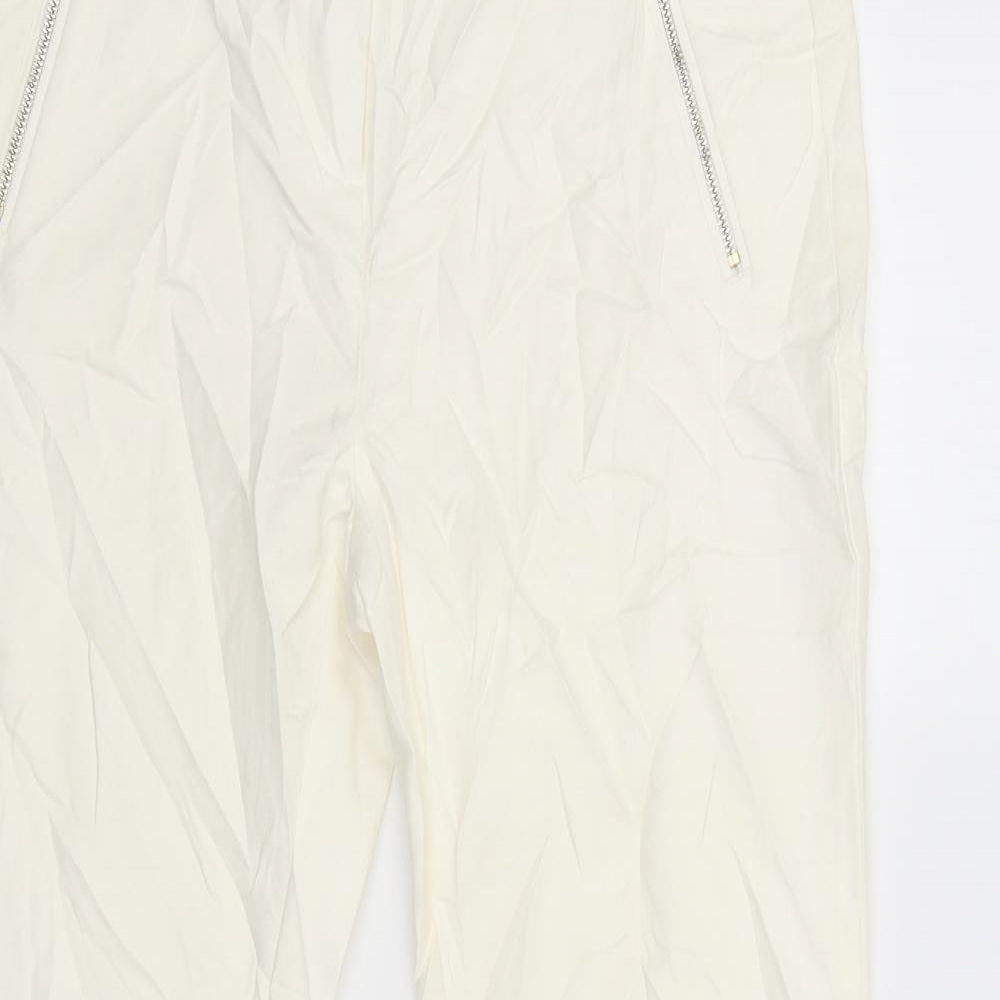 F&F Womens White   Capri Trousers Size 8 L28 in