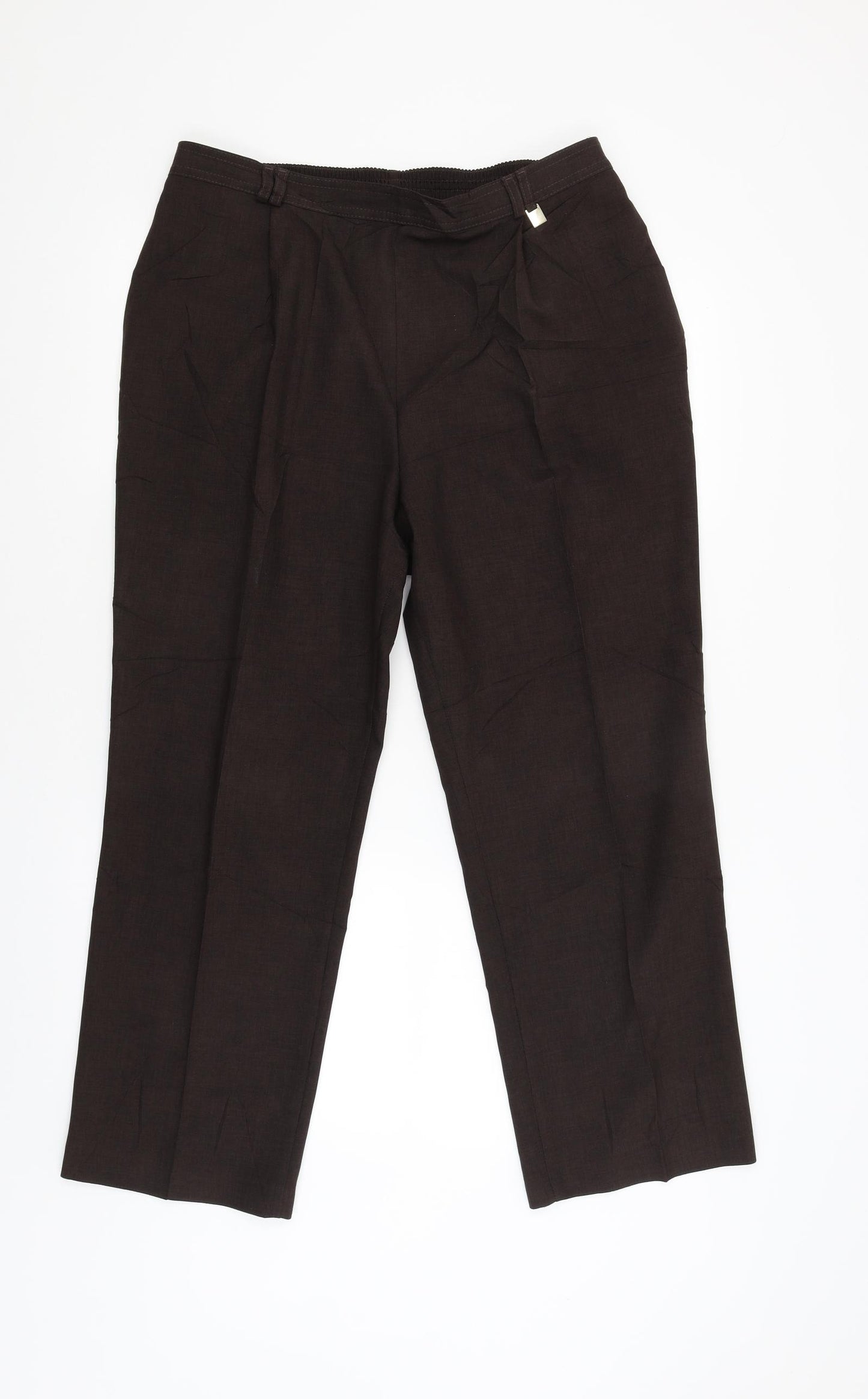 Marks and Spencer Womens Brown   Capri Trousers Size 16 L26 in