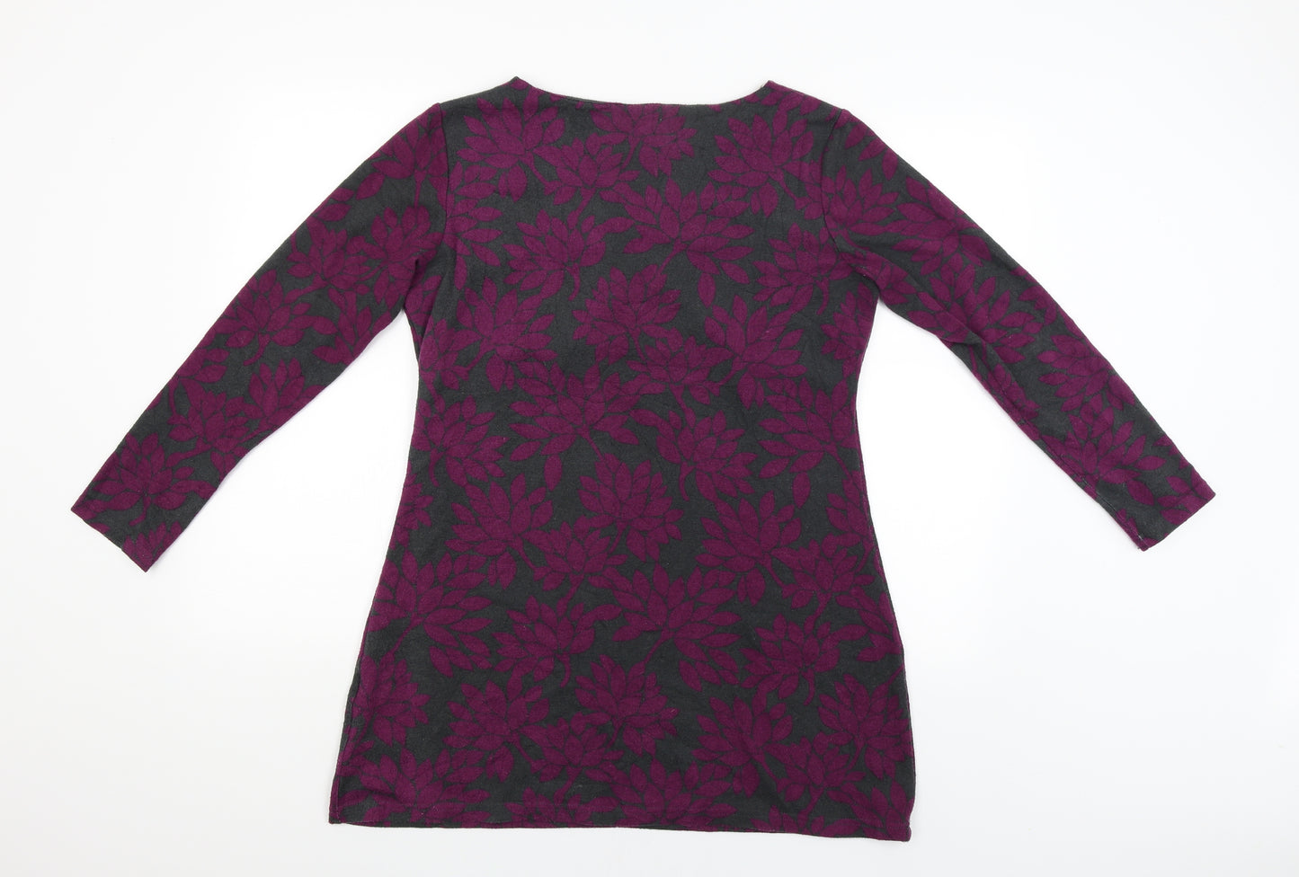 Lily Originals Womens Purple Floral  Pullover Jumper Size 14
