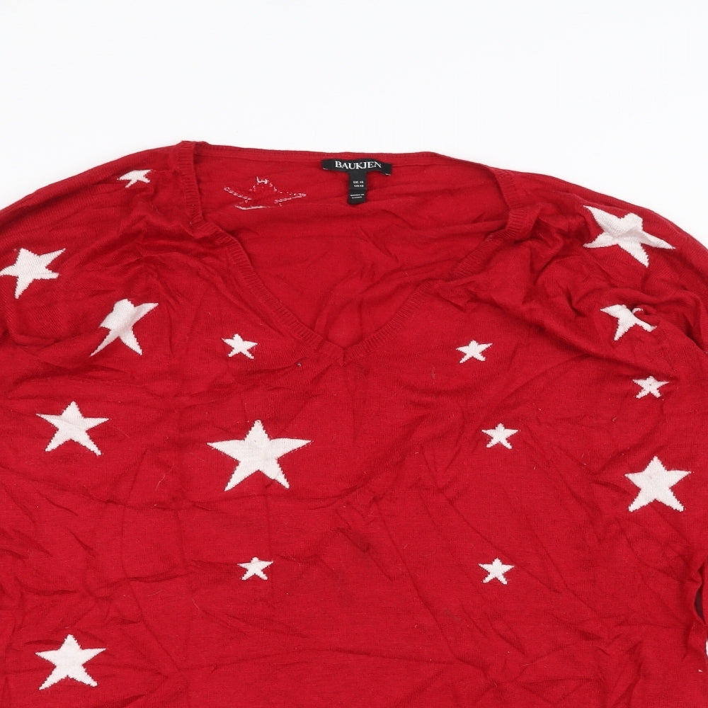 Baukjen Womens Red   Pullover Jumper Size 14  - Christmas