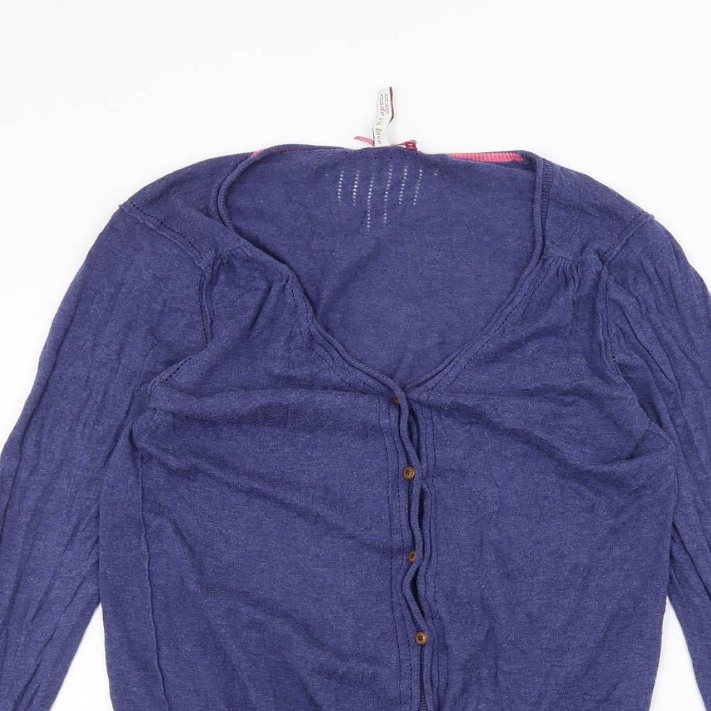 White Stuff Womens Blue   Cardigan Jumper Size 14