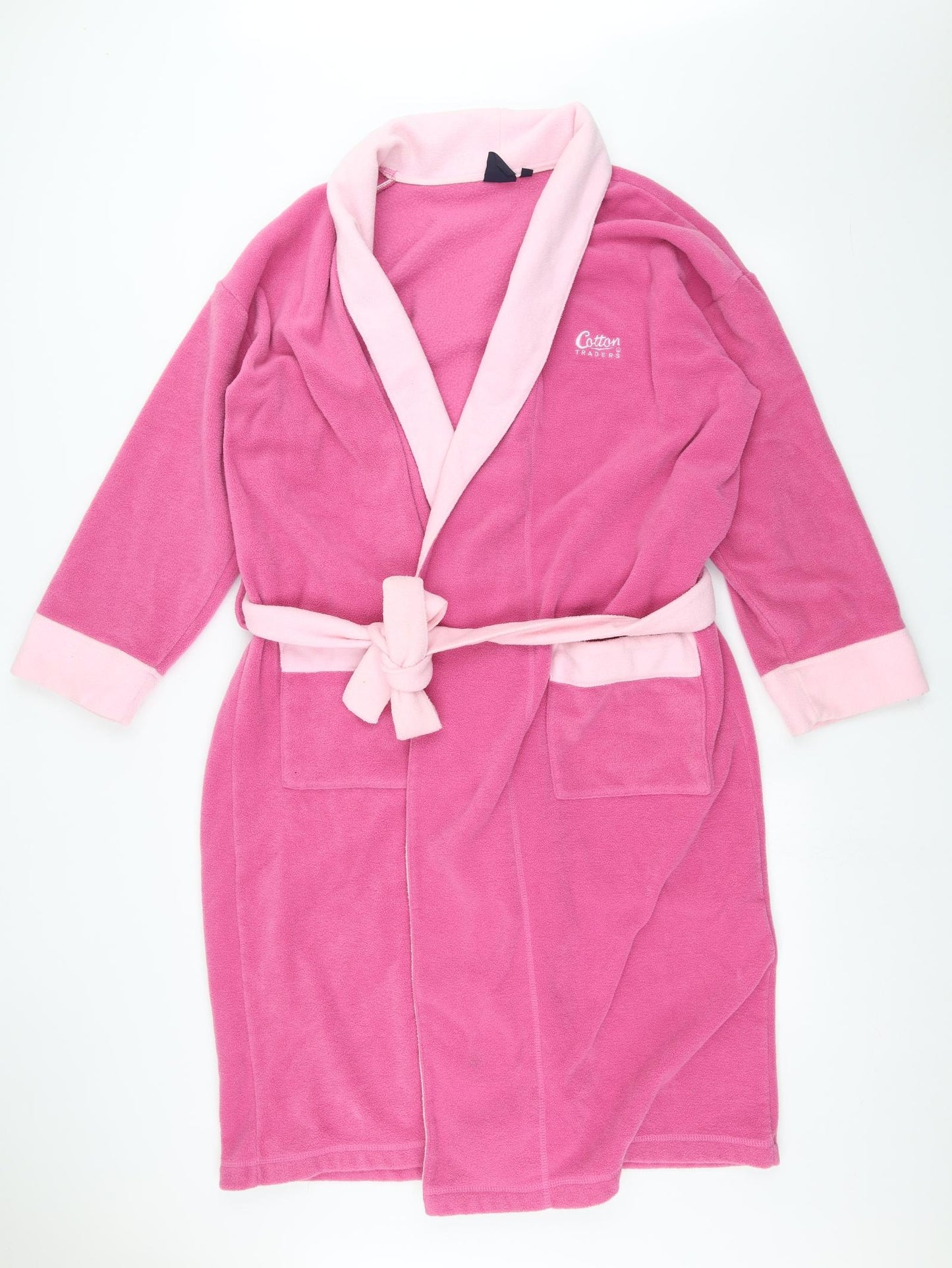 Cotton Traders Womens Pink Solid  Babydoll Robe Size L
