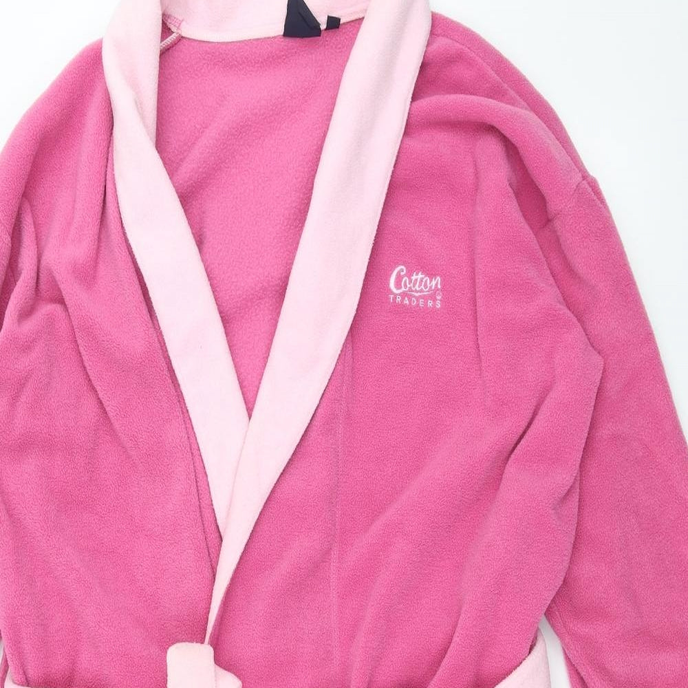 Cotton Traders Womens Pink Solid  Babydoll Robe Size L
