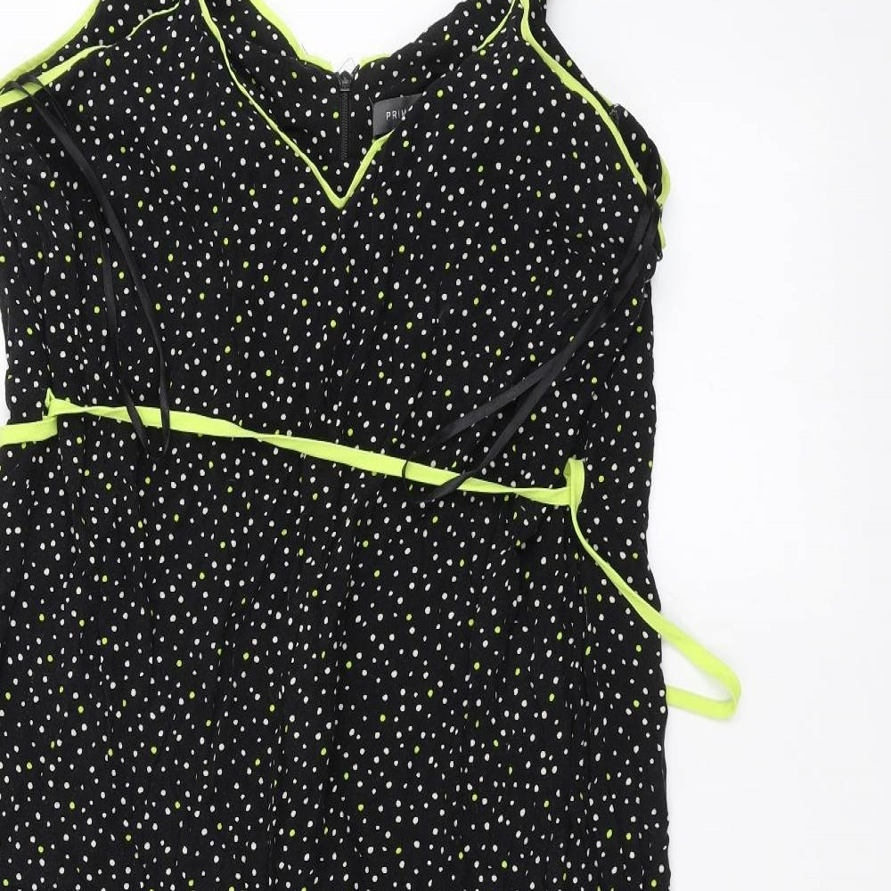 Primark Womens Black Polka Dot  Jumpsuit One-Piece Size 20