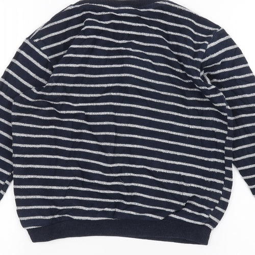 IFBA Boys Blue Striped  Pullover Jumper Size 12 Years