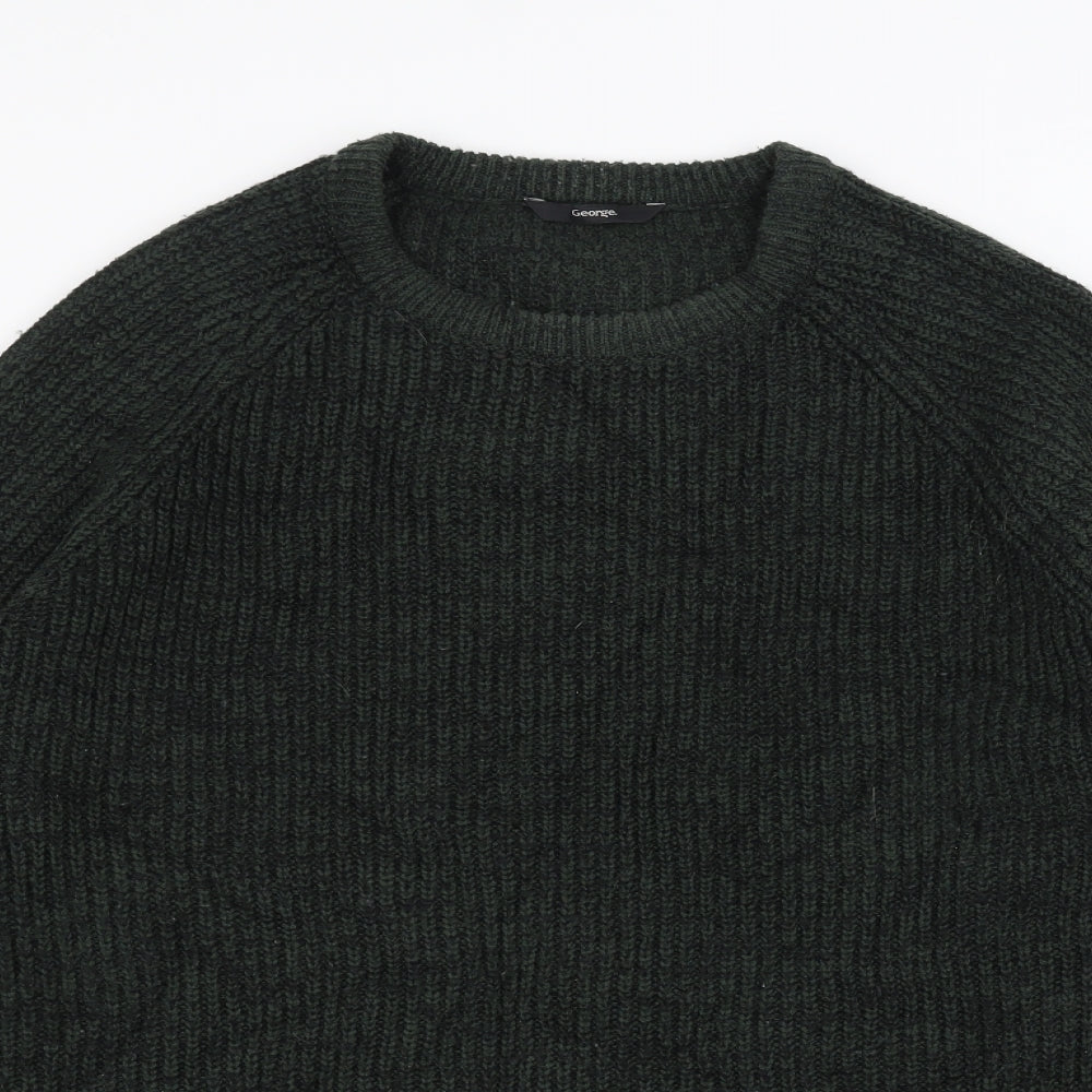 George Mens Green  Knit Pullover Jumper Size L