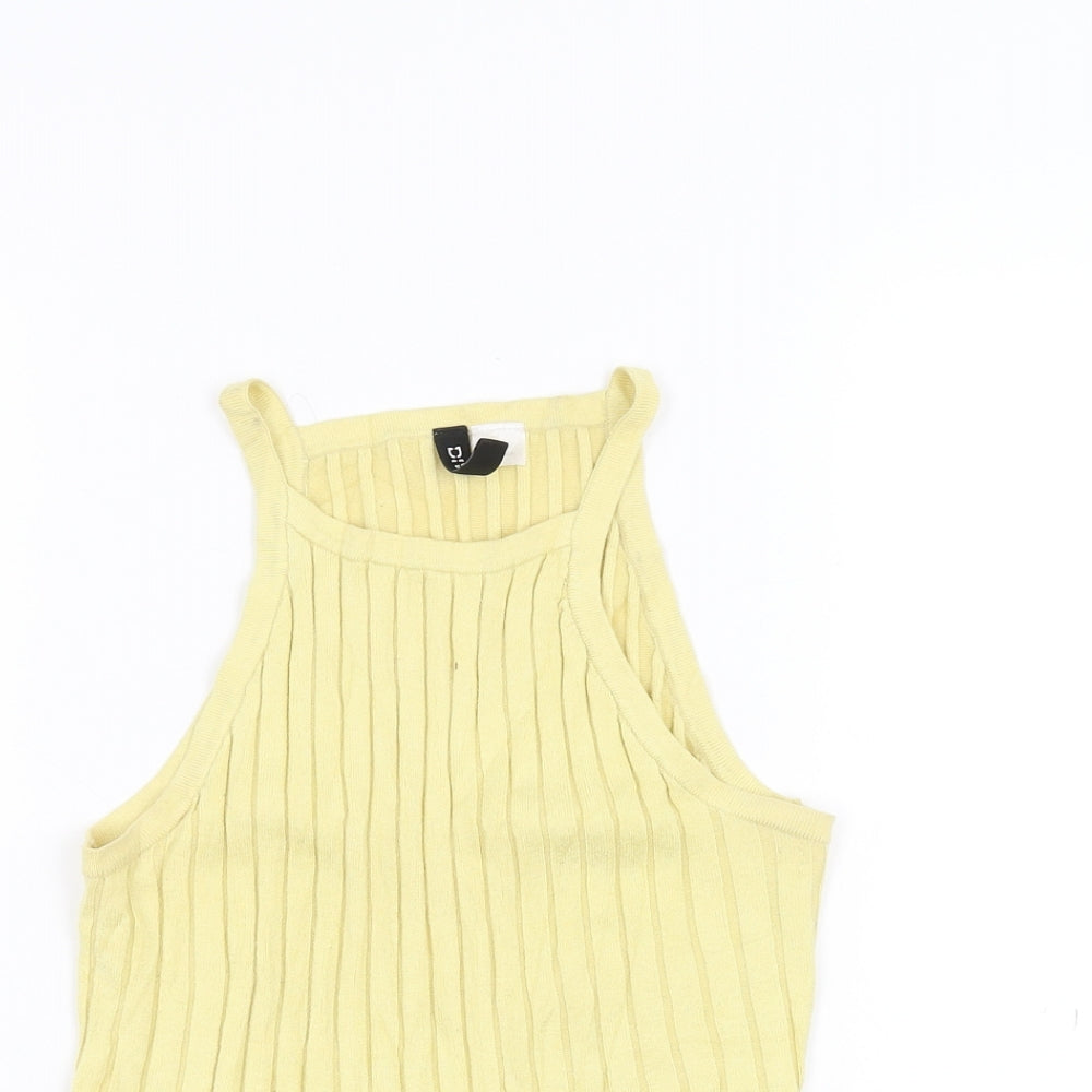 H&M Womens Yellow   Basic Tank Size XS