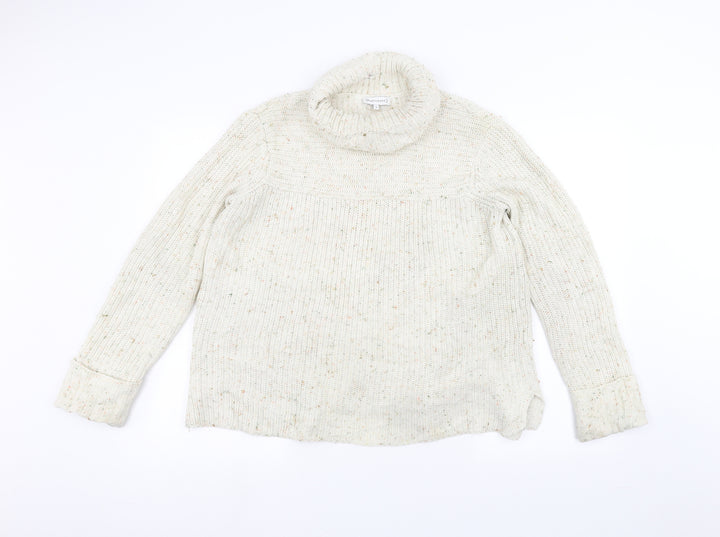 Warehouse Womens White   Pullover Jumper Size 10