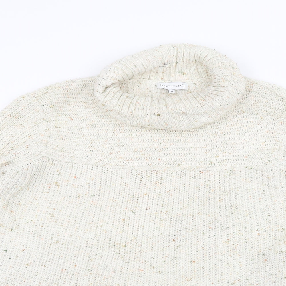 Warehouse Womens White   Pullover Jumper Size 10