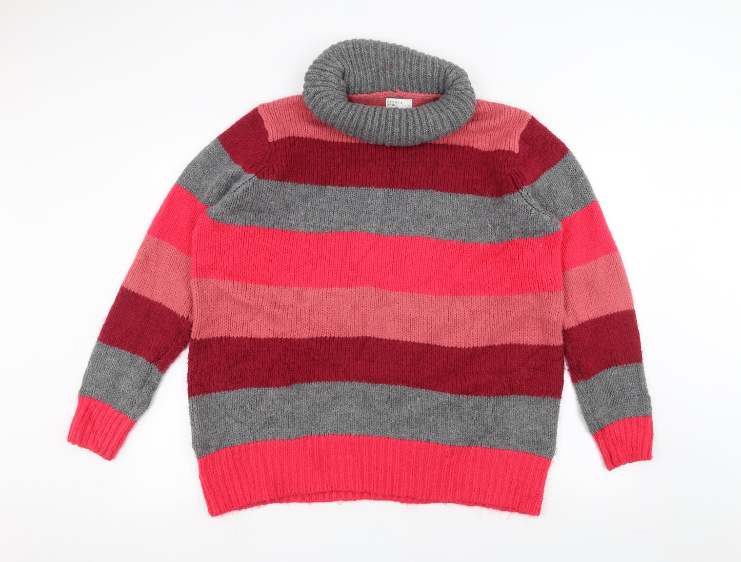 Papaya Womens Pink Striped  Pullover Jumper Size L