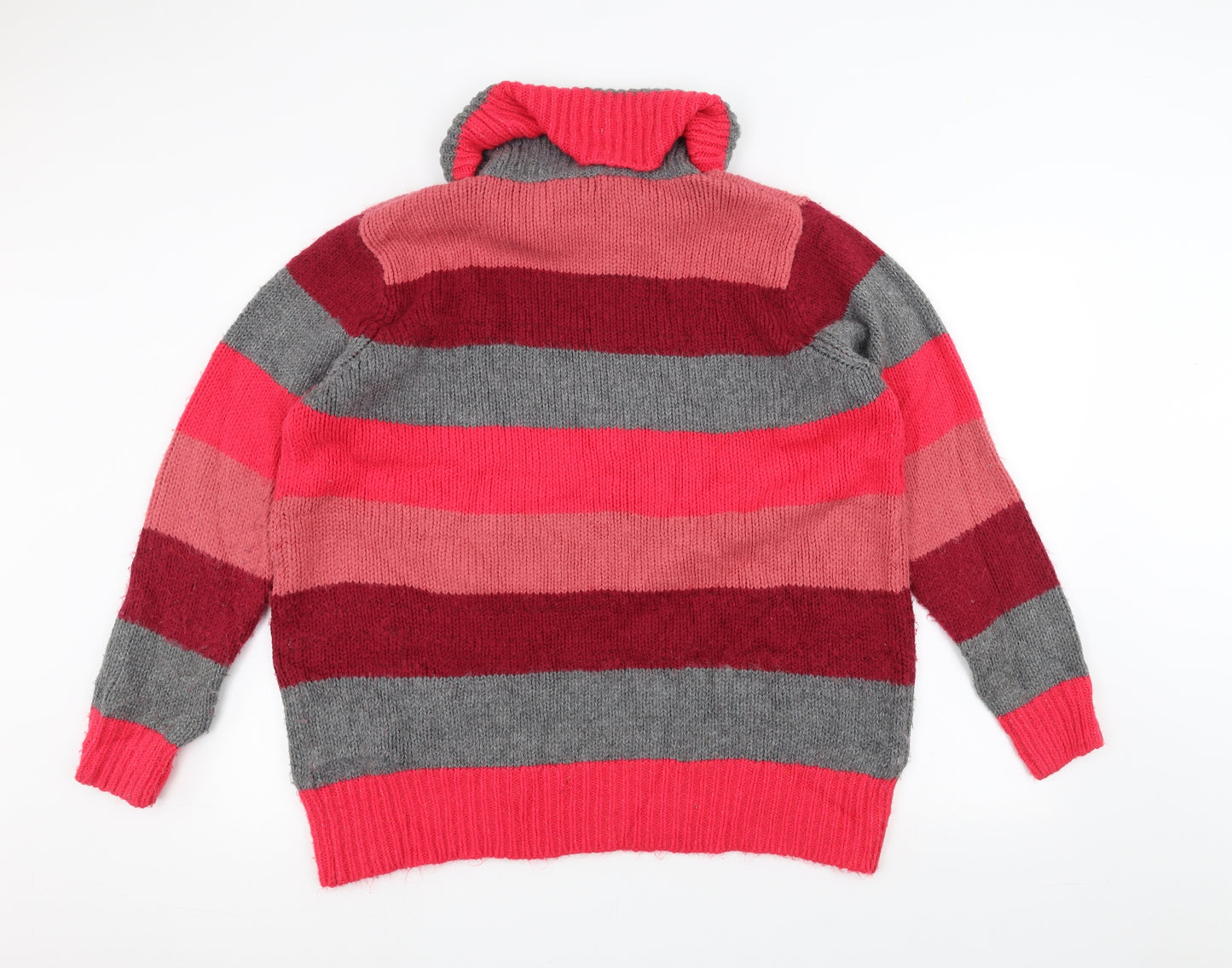 Papaya Womens Pink Striped  Pullover Jumper Size L