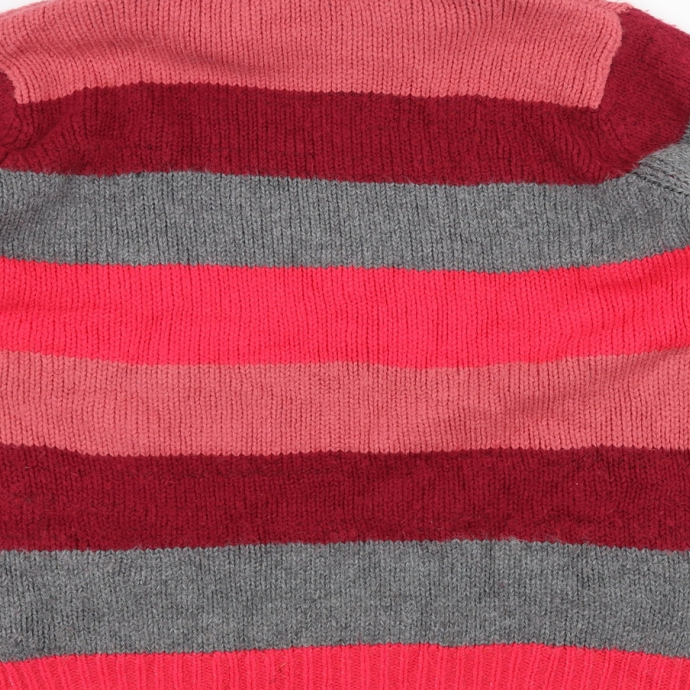 Papaya Womens Pink Striped  Pullover Jumper Size L