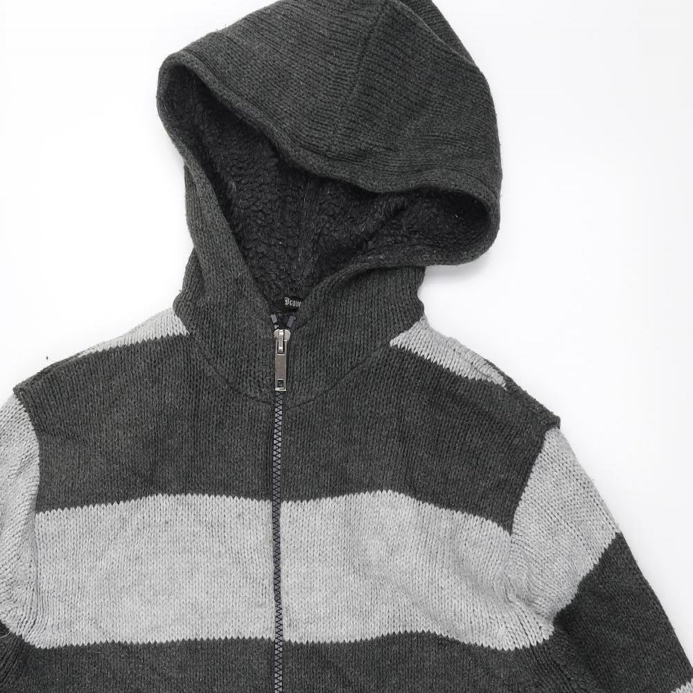 Brave Soul Womens Grey Striped  Jacket  Size XL