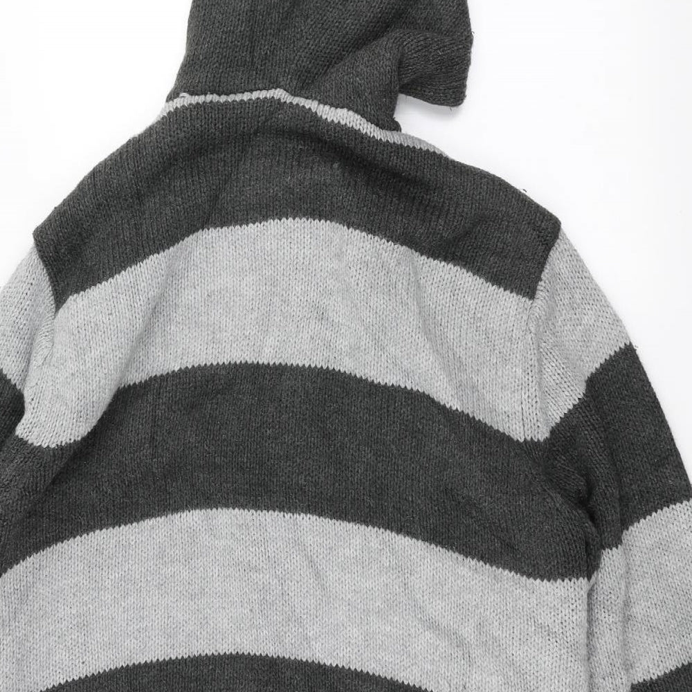 Brave Soul Womens Grey Striped  Jacket  Size XL