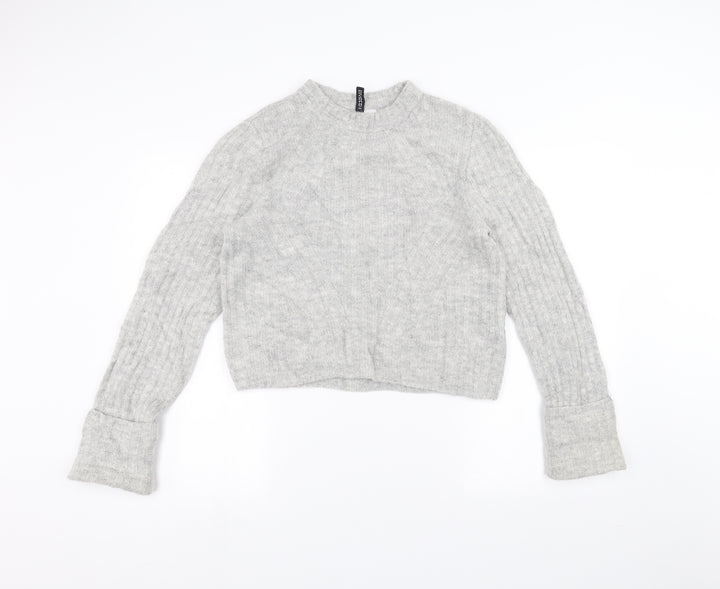 H&M Womens Grey   Pullover Jumper Size S