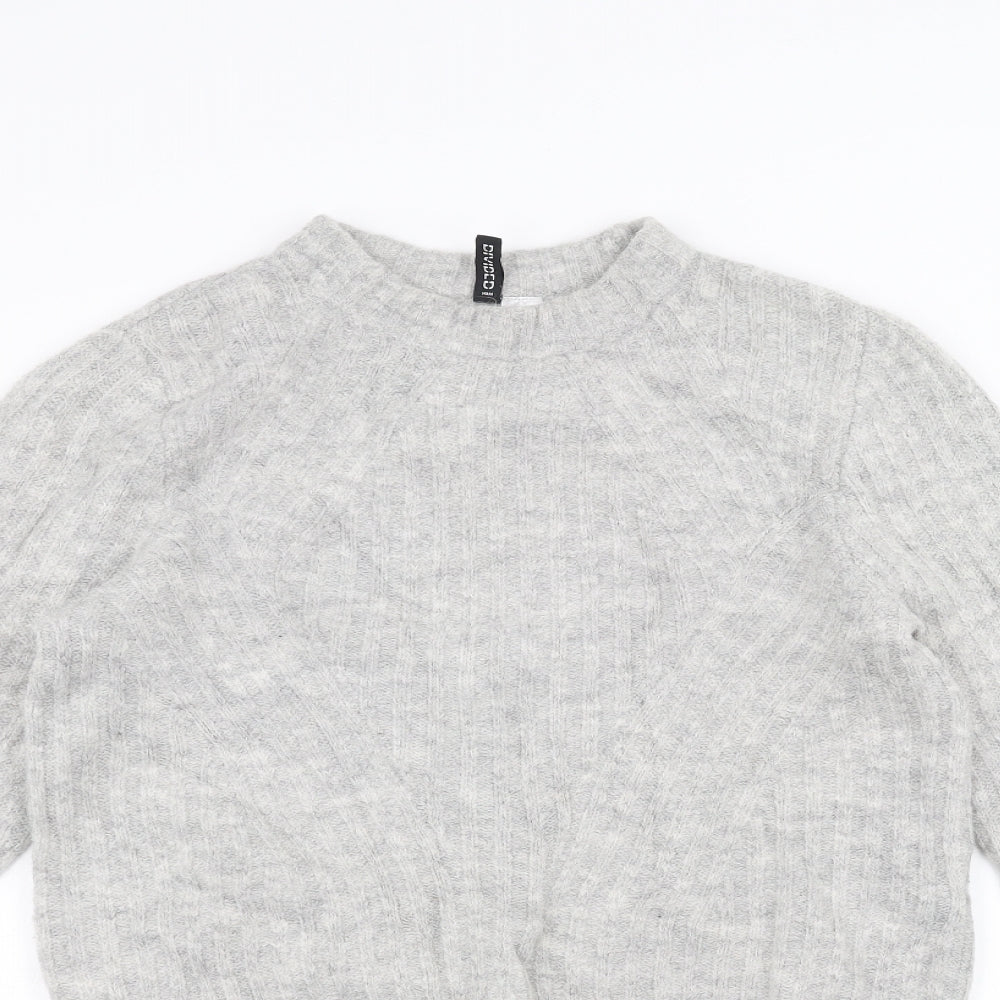H&M Womens Grey   Pullover Jumper Size S