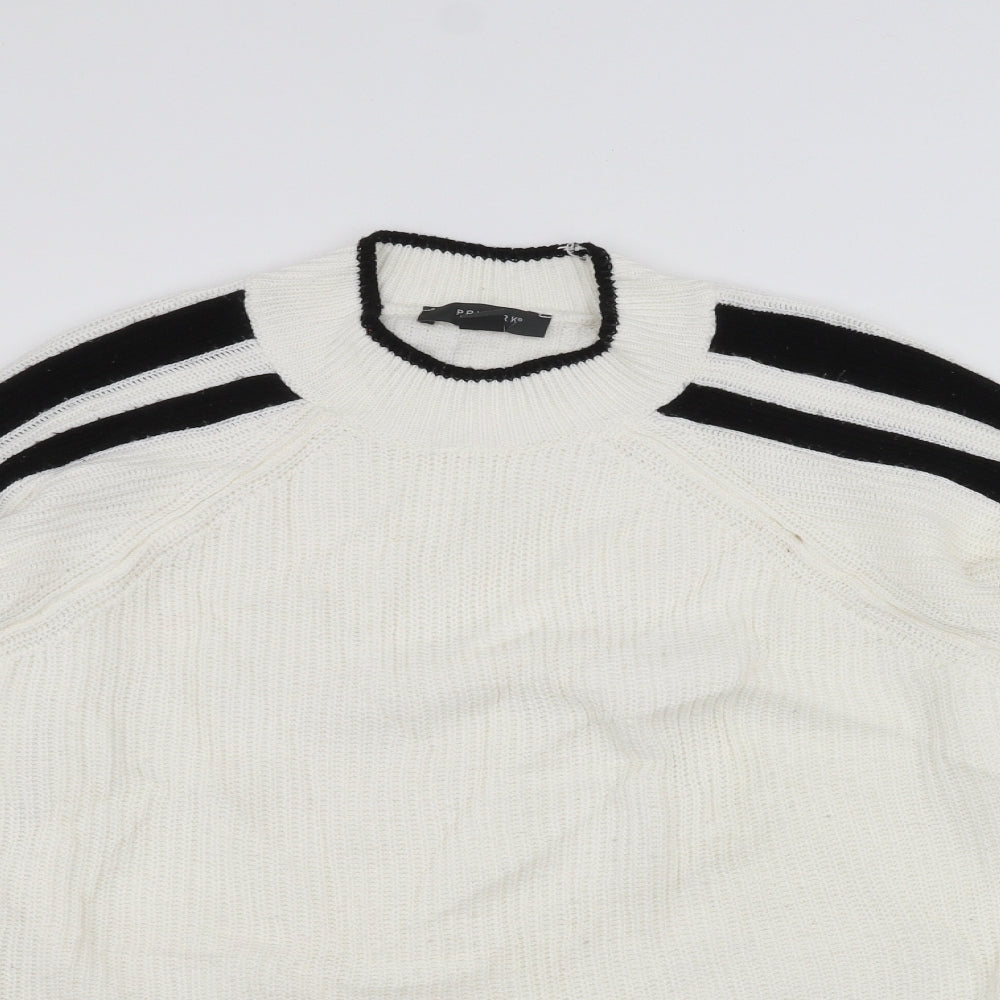 Primark Womens White   Pullover Jumper Size S