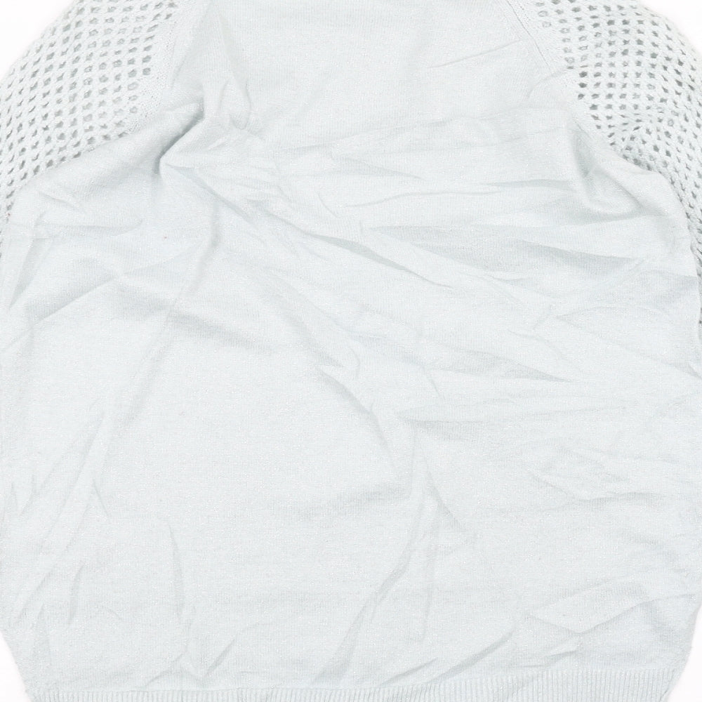 Karen Millen Womens Blue  Knit Pullover Jumper Size L