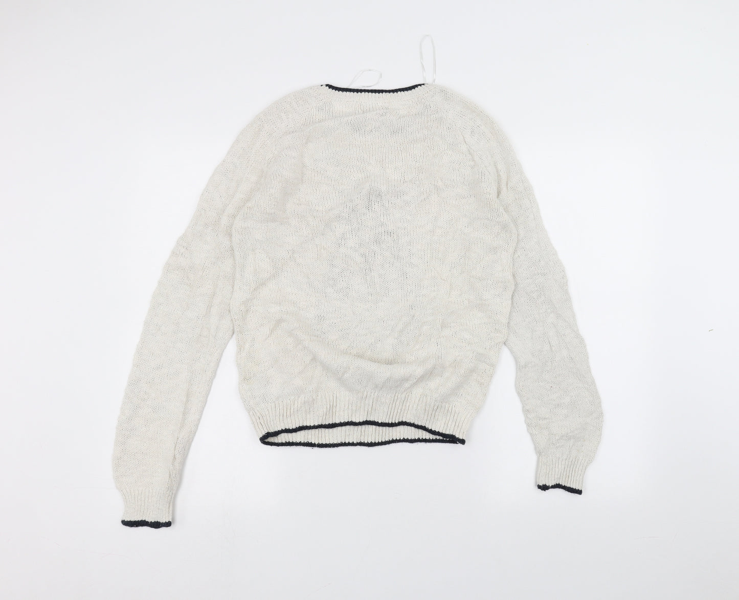 Papaya Mens White   Pullover Jumper Size S