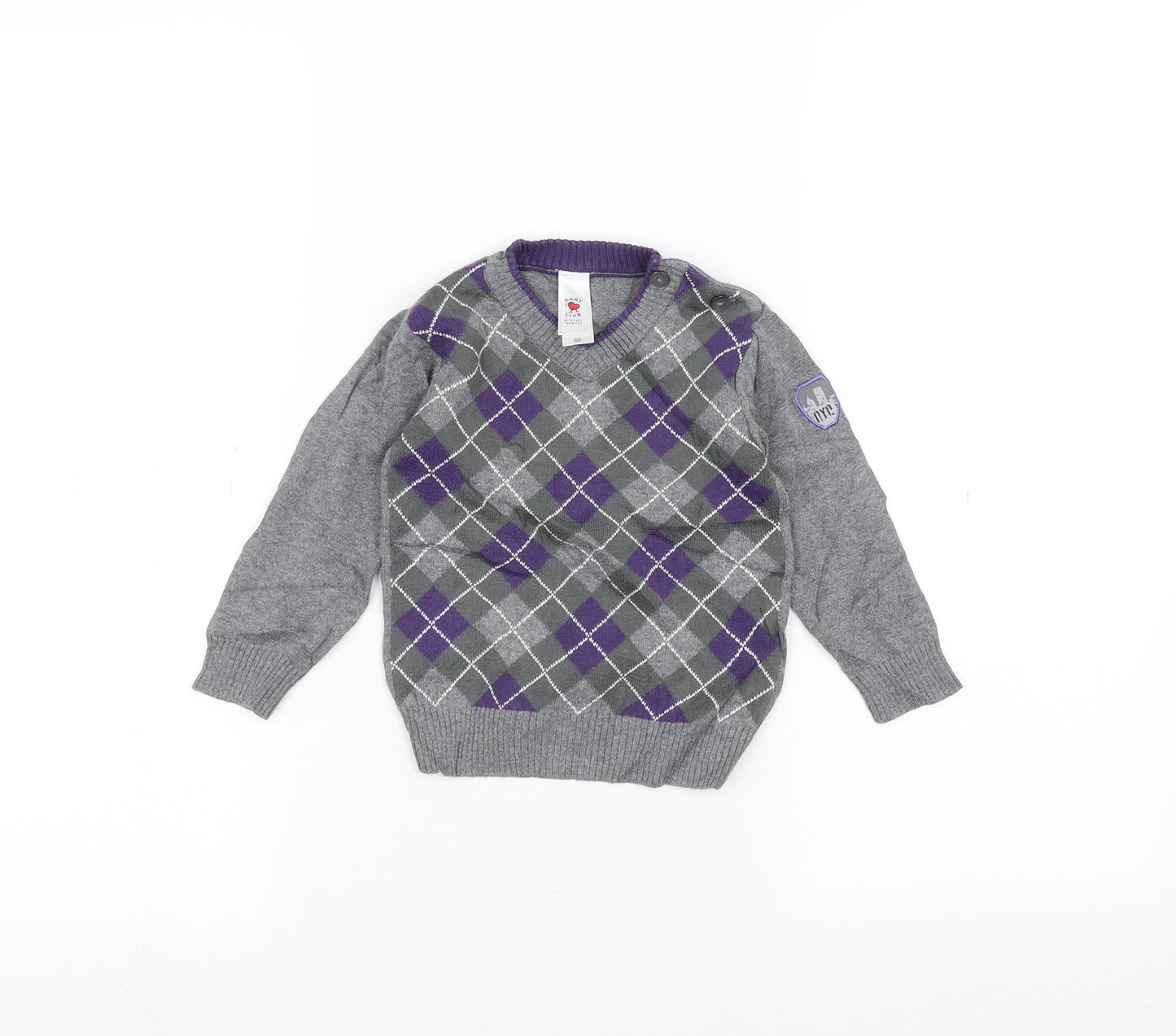 Baby club Baby Grey   Pullover Jumper Size 18-24 Months