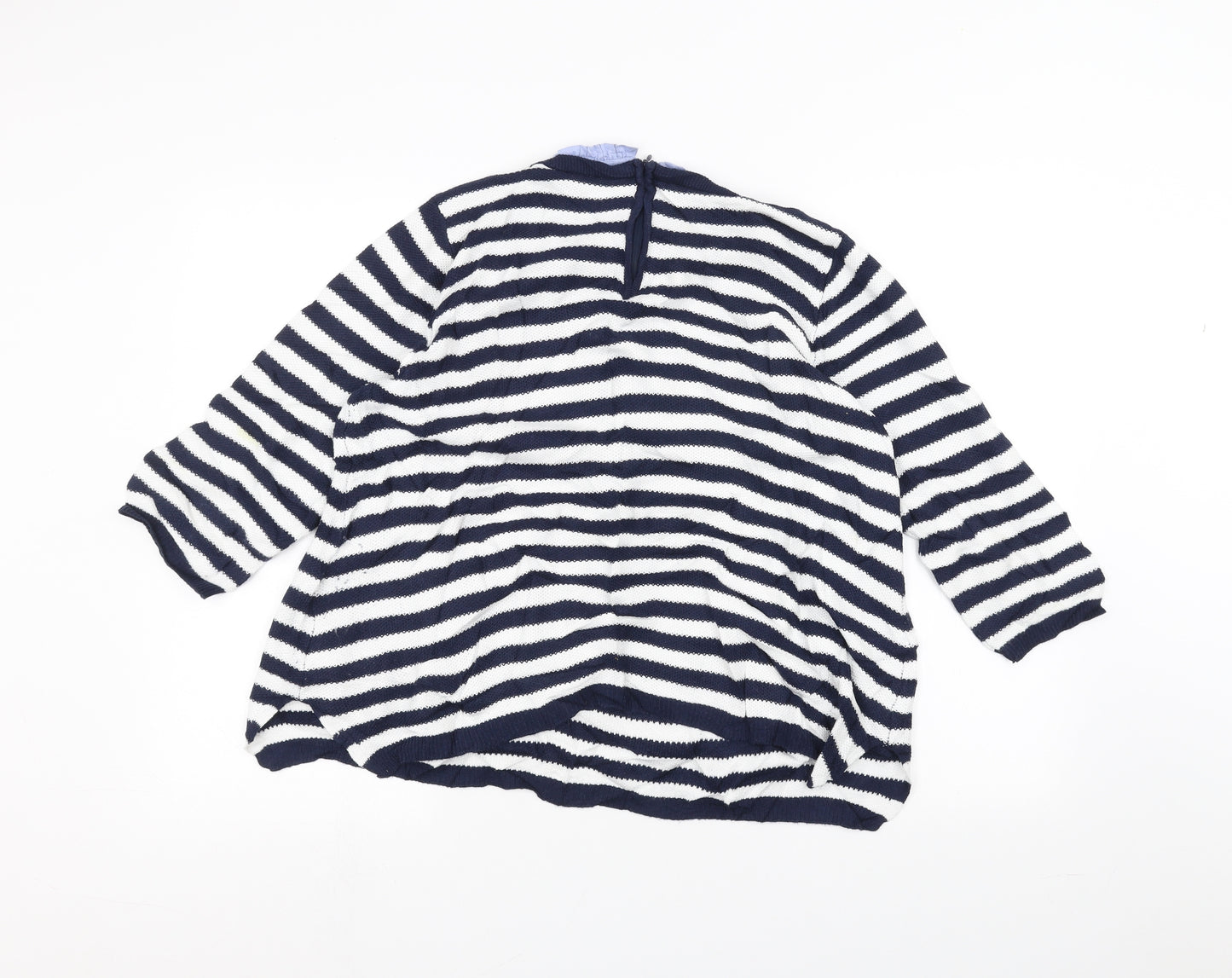 Seraphine Womens White Striped  Pullover Jumper Size M