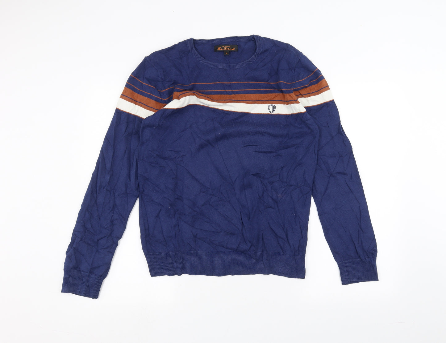 Ben Sherman Mens Blue   Pullover Jumper Size S