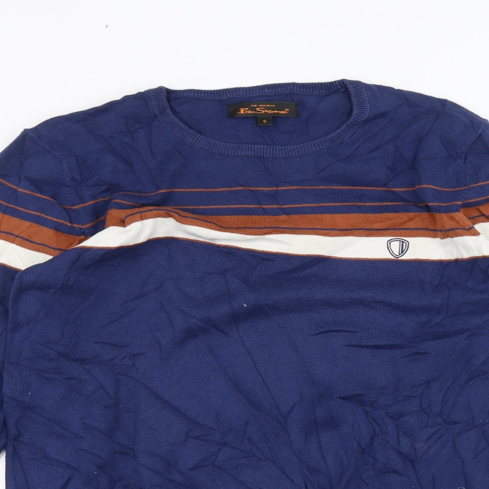 Ben Sherman Mens Blue   Pullover Jumper Size S