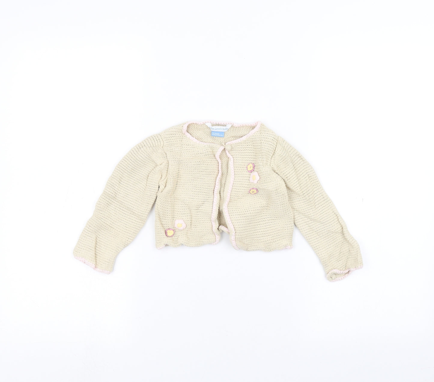 John Lewis Baby Brown   Jacket Coatigan Size 12-18 Months