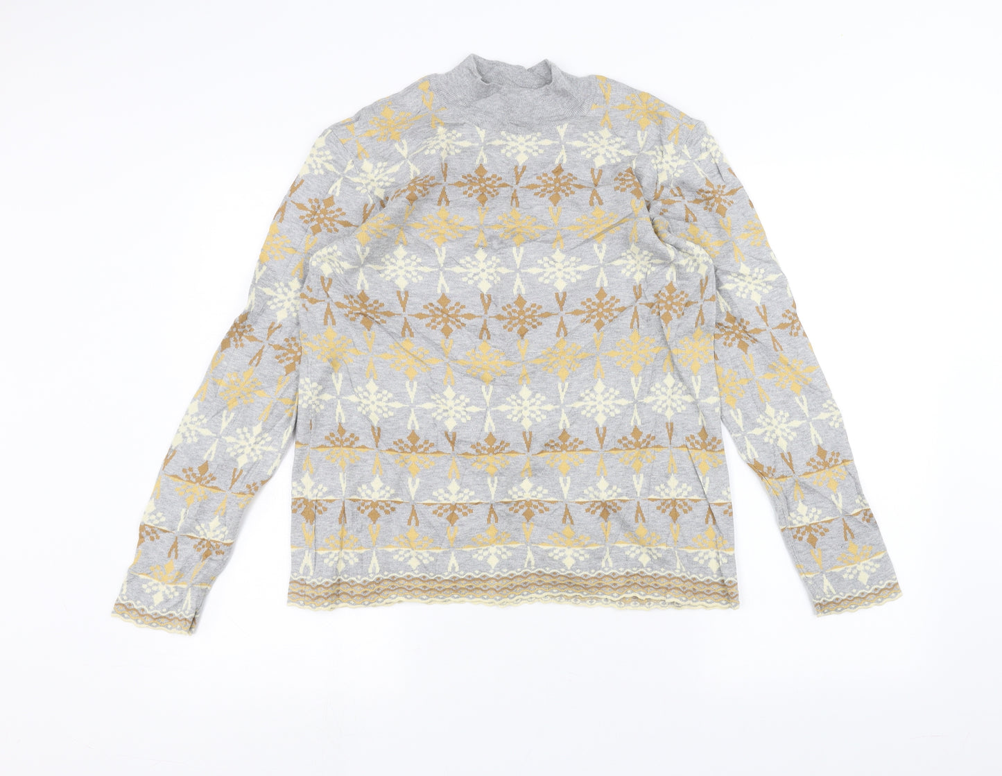 David Nieper Womens Grey   Basic T-Shirt Size 14