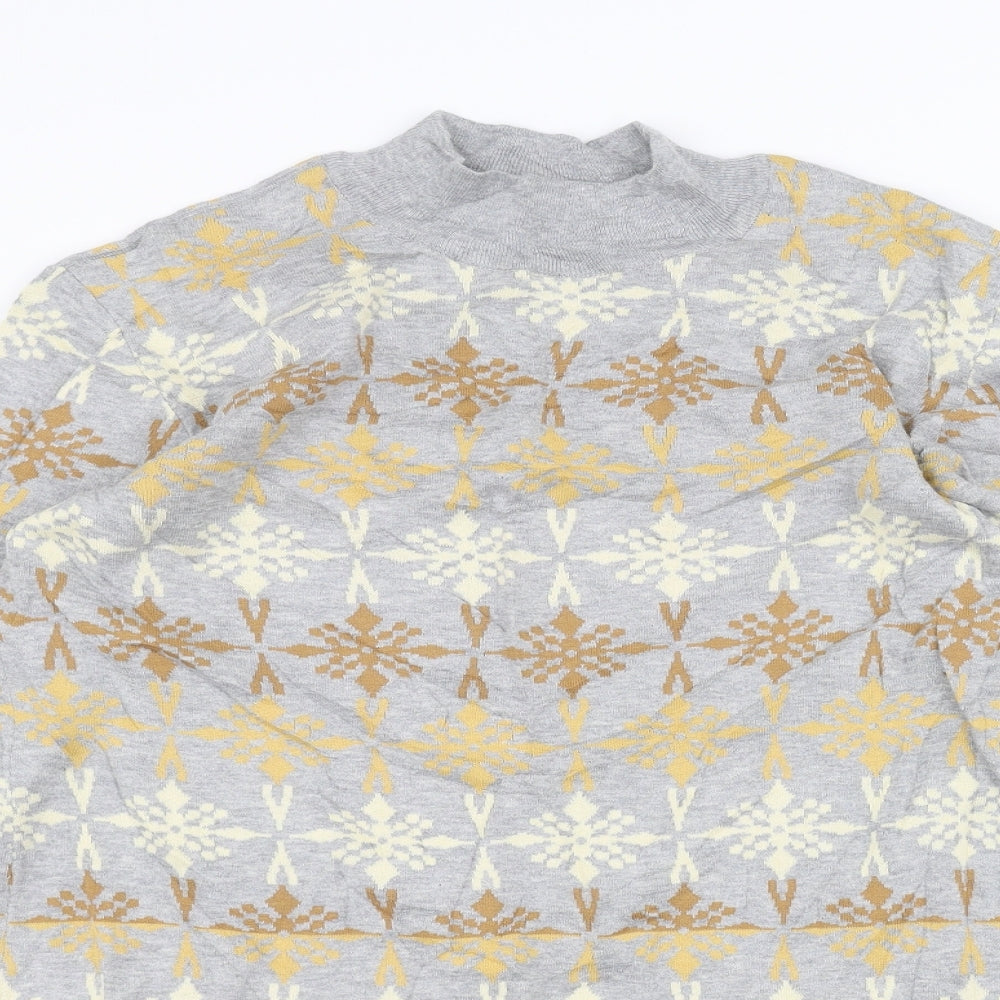 David Nieper Womens Grey   Basic T-Shirt Size 14