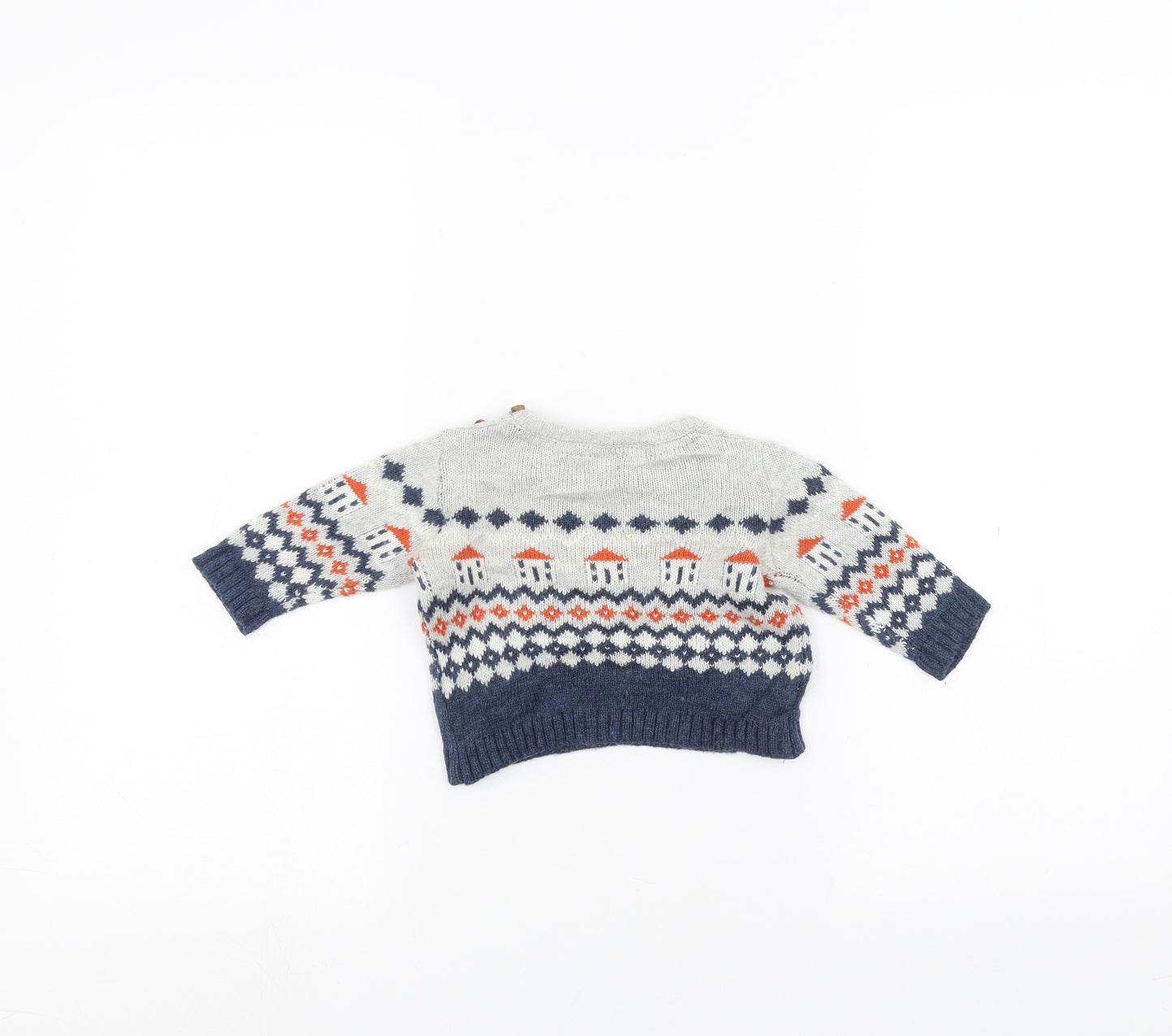 Marks and Spencer Baby Grey   Pullover Jumper Size 0-3 Months